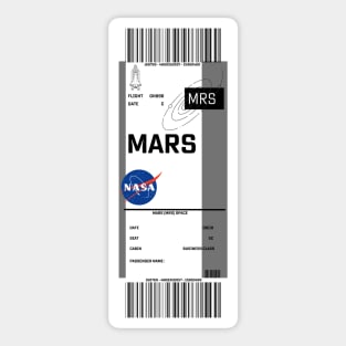 Boarding pass for Mars Sticker